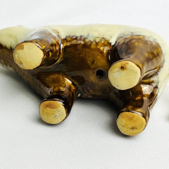 Woodland Style Ceramic White Bear High Gloss Art Pottery Figurine Ornament - Picture 6 of 8